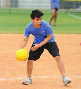 Junior Joe Kang competes for Hoodwink in last year’s Field Day, which incorporated both Upper and Middle School. 