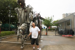 A two-time host of History Channel’s “Scrapyard Scavengers,” Mark “Scrap Daddy” Bradford creates his art not from paint and brush, but from scrap metal. 