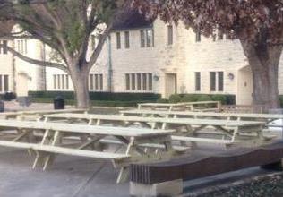 Now that the cafeteria has been demolished, students must eat at picnic tables or in classrooms.