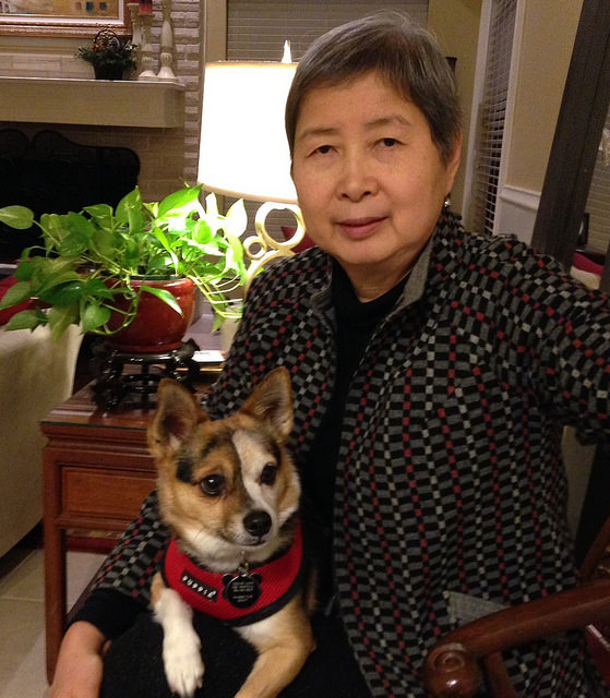 Chinese teacher Jing-Nan Gea with Charlie