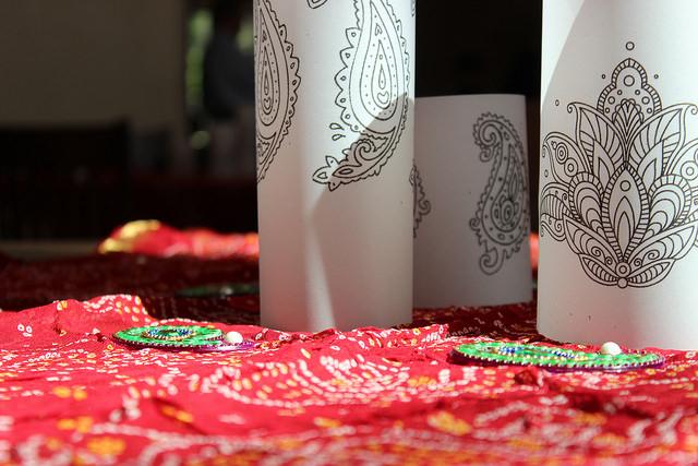 Indian art was on display for students to observe on International Day. 
