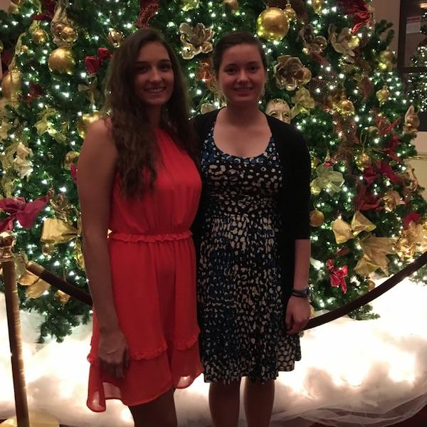 Barbara, left, and Sophia attended a performance of The Nutcracker over Thanksgiving break.