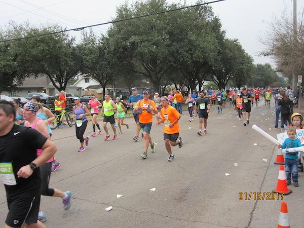 Runners in the Chevron Houston Marathon could run either 13 miles or 26.2 miles.