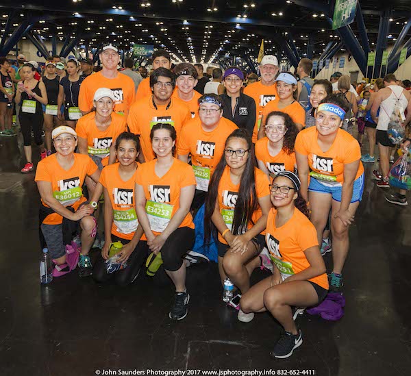 History teacher Amy Malin, bottom far left, coached the group KSR once a week for months in preparation for the half-marathon.