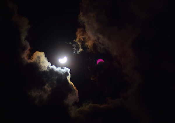 Photography teacher Chuy Benitez captured the eclipse on camera using special filters. 