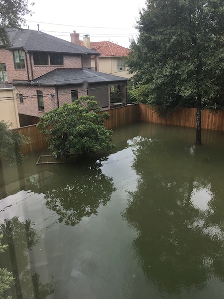 Floodwaters filled residential neighborhoods throughout the city.