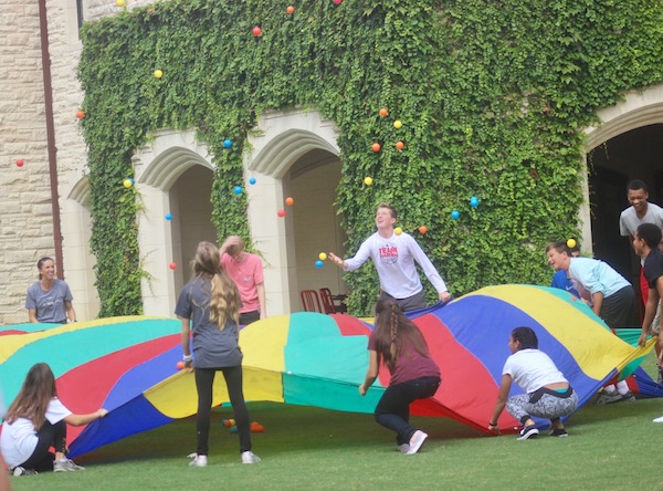 Many advisories decided to play games on the Great Lawn during their Day of Wellness time.