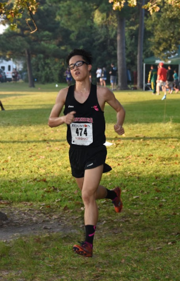 Captain Samuel Ho nears the end of the 5k.