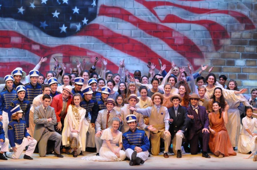 The cast gathers after the first dress rehearsal.