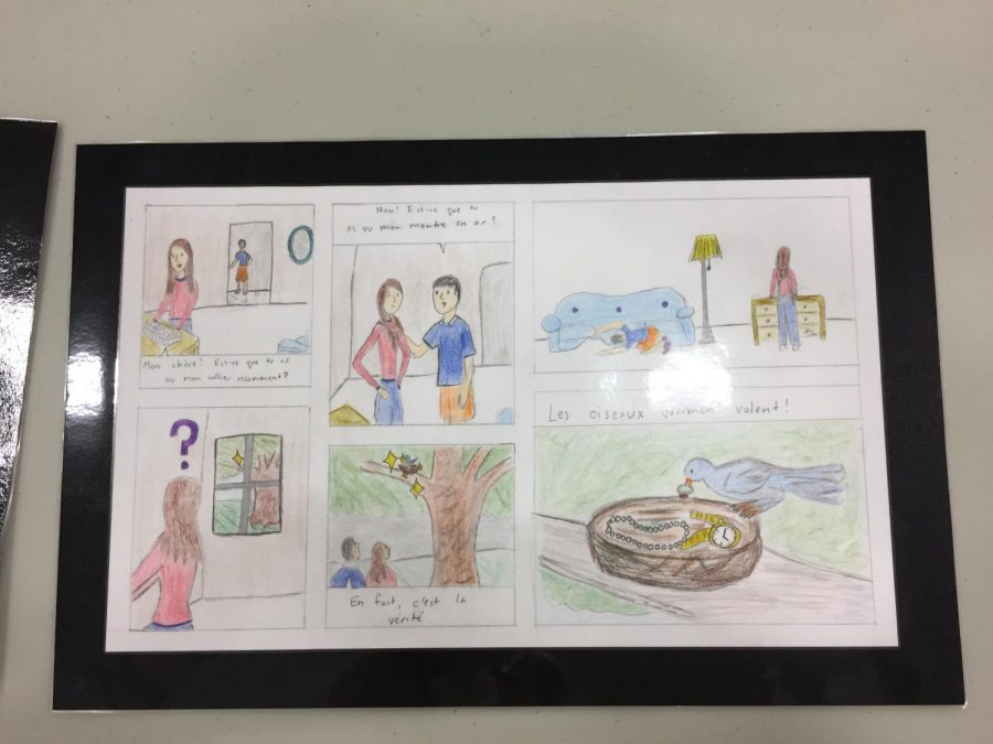 Sophomores Abigail Price and Eleanor Devetski won fifth place for their cartoon.