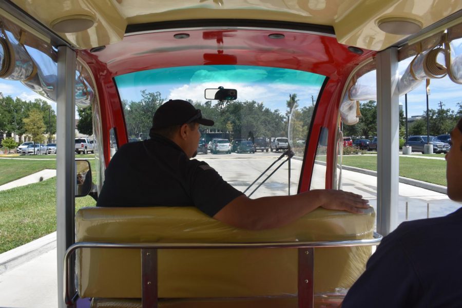 The new carts will provide a safer, more environment-friendly way to transport people across campus.