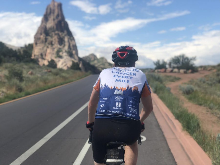 Parker Donaldson (14) joined two other alumni in the longest annual charity bike ride in the world.