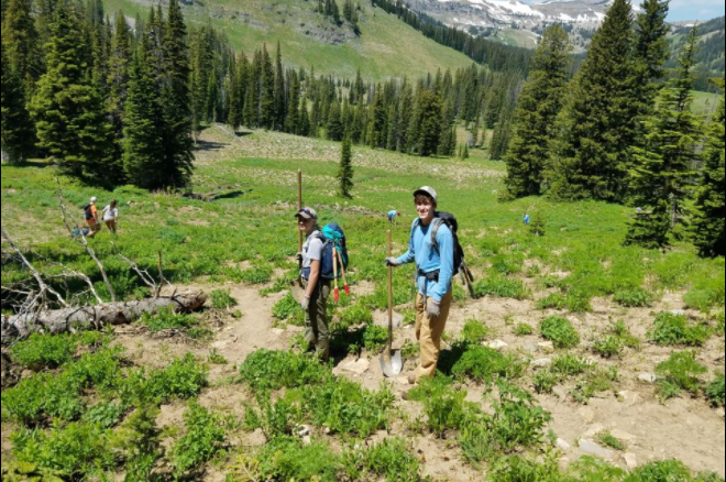 Long hikes were a part of Bennett-Brandts daily routine in the Grand Tetons.