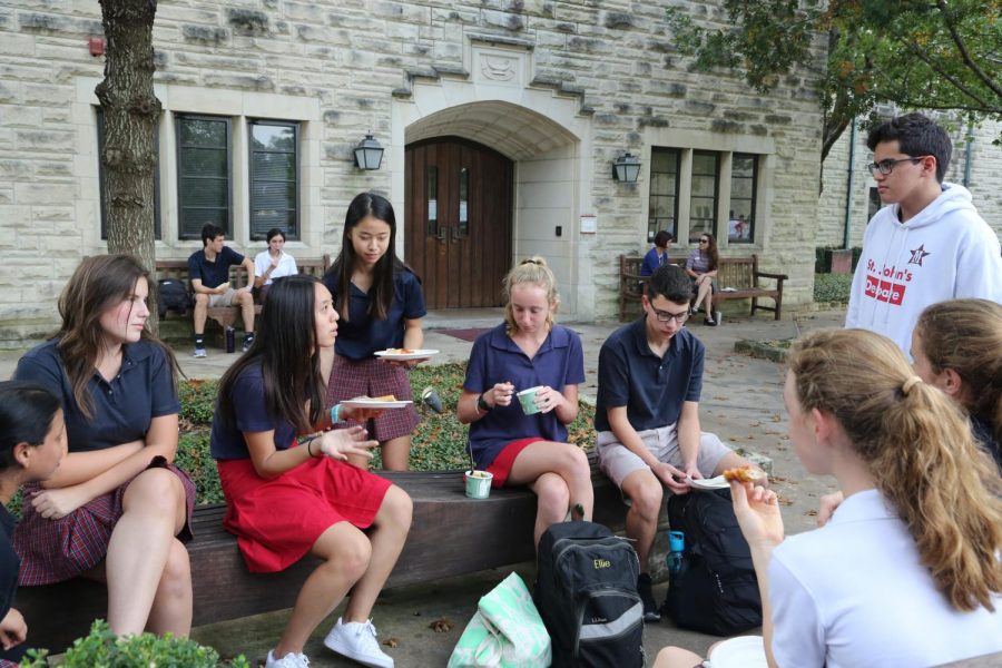 Students gathered in the plaza to discuss the results of the 2018 midterms in a respectful, educational environment.