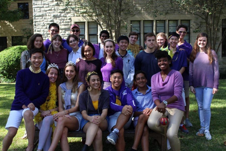 The Review seniors show off their Falcon colors on Dress Like Kinkaid Day.