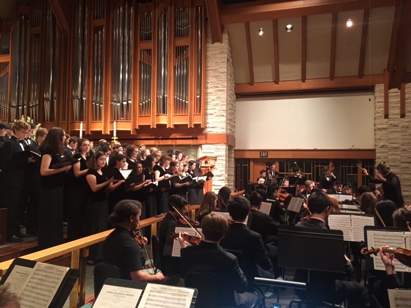 Directed by Penny Meitz, the choirs and orchestras performed in St. John the Divine Church.