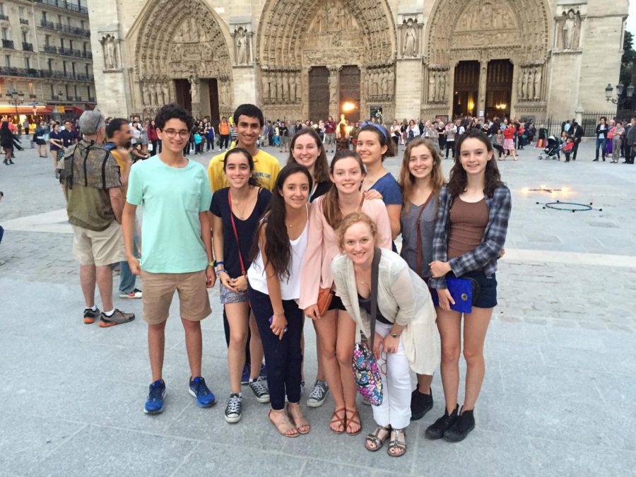French students visited the cathedral on their trip to Paris in 2016.
