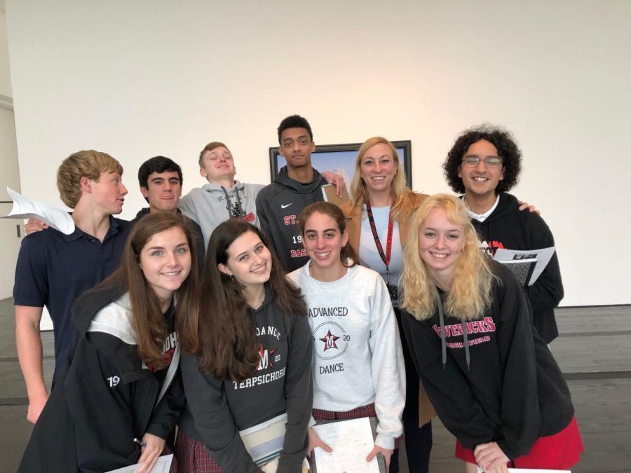 The AP French class explores Surrealist exhibits at the Menil Drawing Institute.