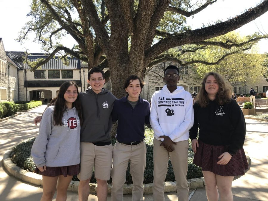 The Ethics Bowl team above competed at a Rece University tournament in February.