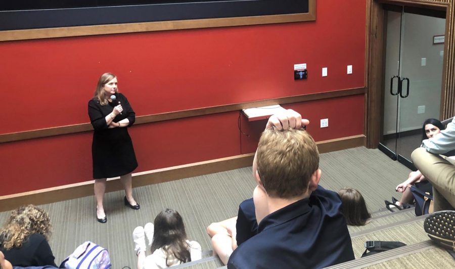 On Feb. 18, Congresswoman Lizzie Pannill Fletcher (93) spoke to members of SPEC and WHEE about her work on the House Science, Space and Technology Committee.