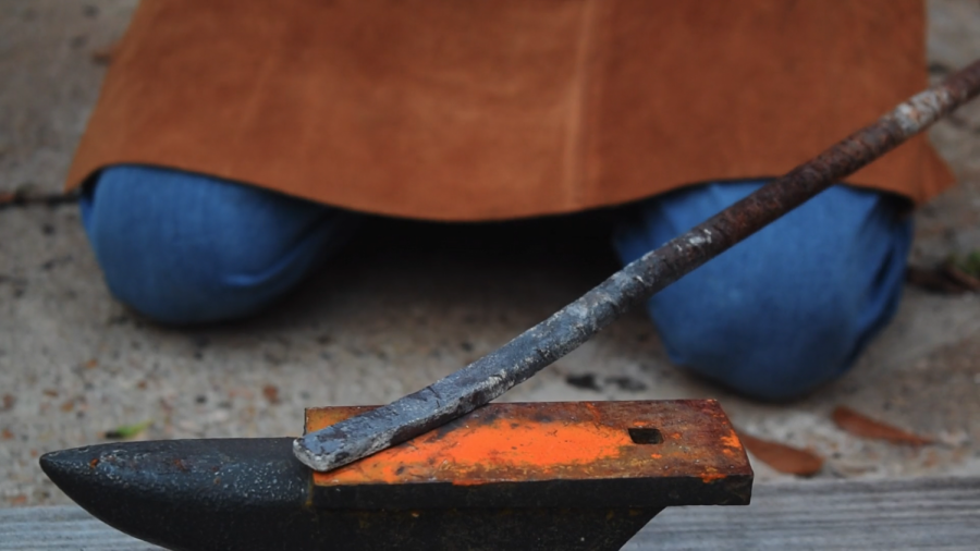 Video: Freshman creates forge in backyard