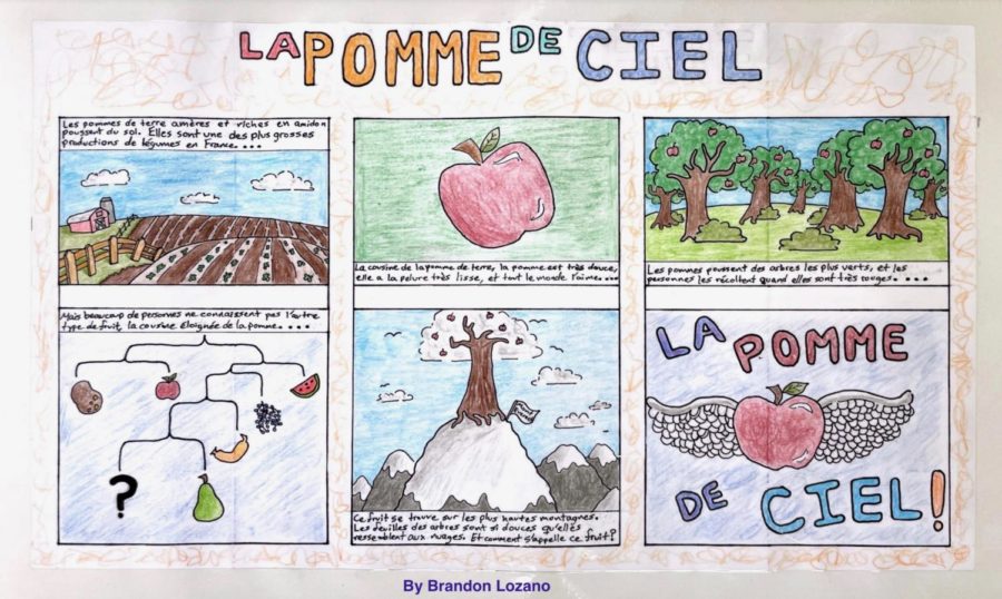 Brandon Lozano drew a comic called "La Pomme de Ciel."