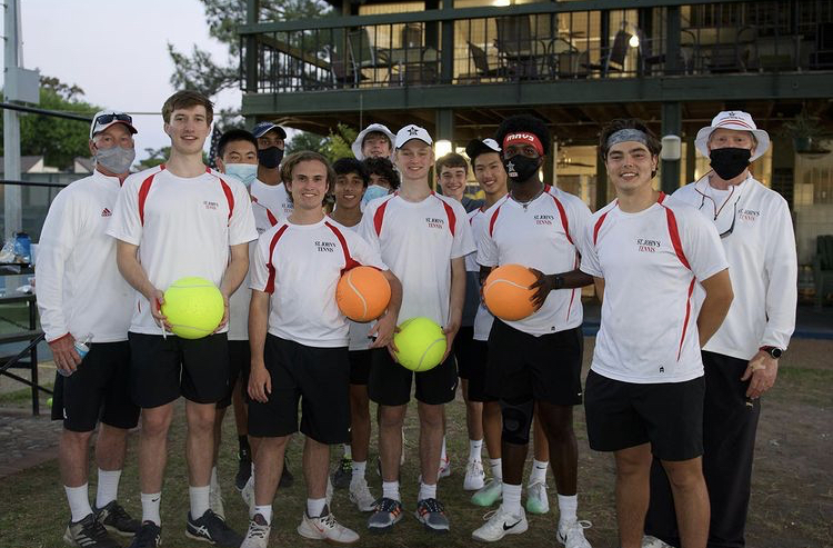 During the regular season, the girls’ and boys’ tennis teams lost only one match each. 