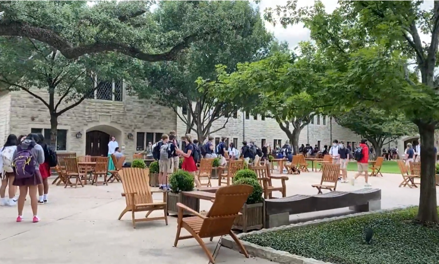 Upper School students returned to campus on August 25.