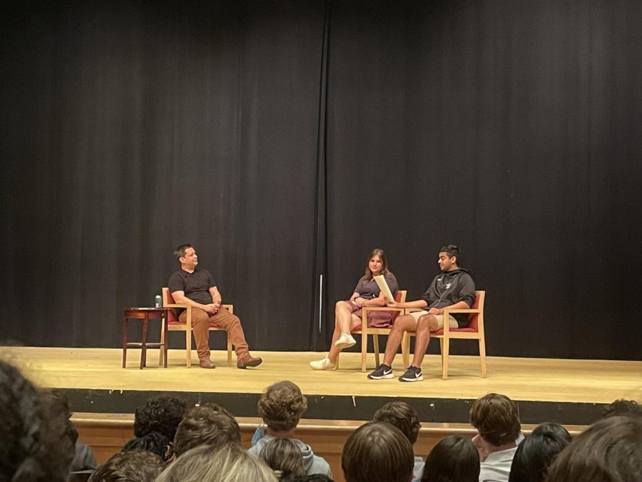 Ashlee Vance (’96), who wrote “Elon Musk: Tesla, SpaceX, and the Quest for a Fantastic Future,” spoke to the Upper School on Nov. 16.