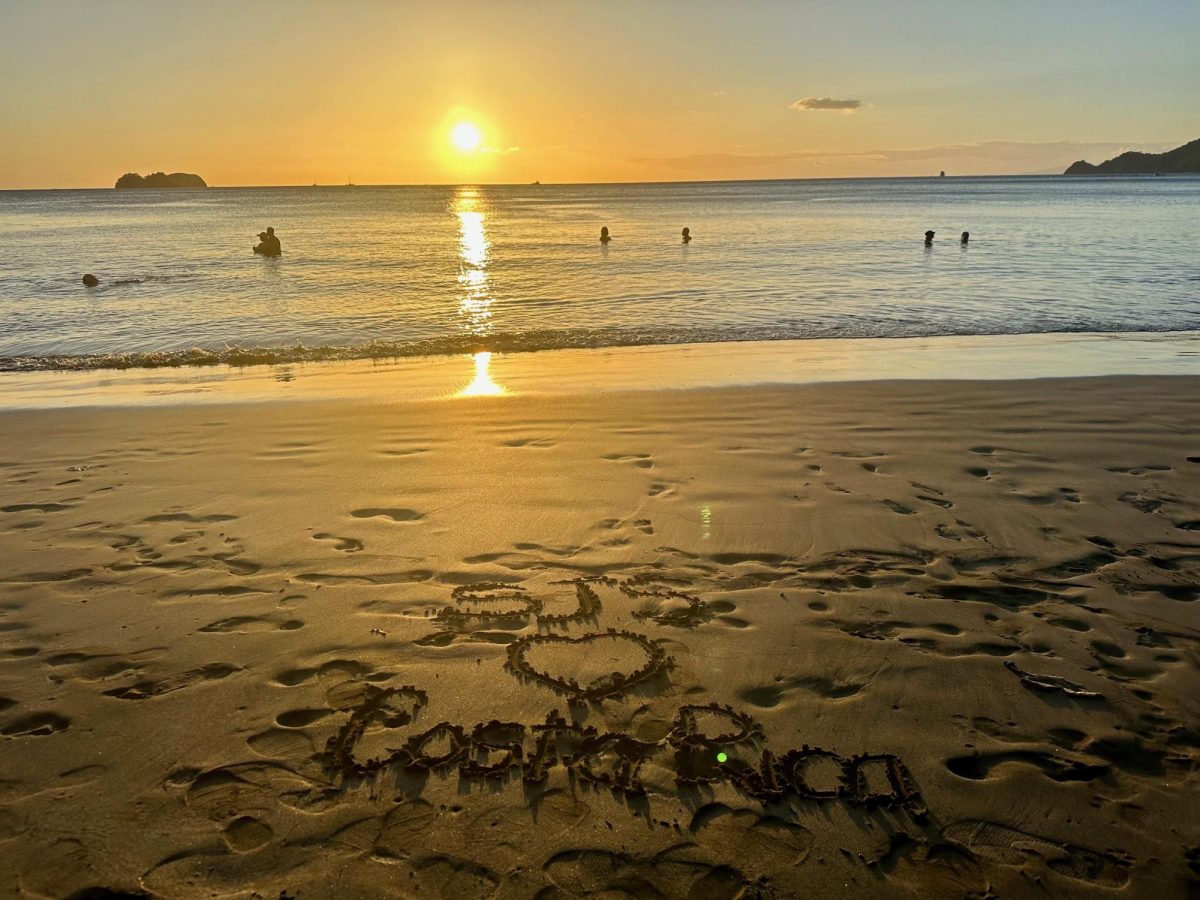 Volunteers spent time along the coast outside Liberia before teaching at local schools.