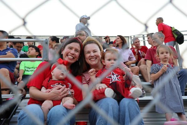Cameron Dowlen and Emily Reppart enjoy a game fit for all generations.