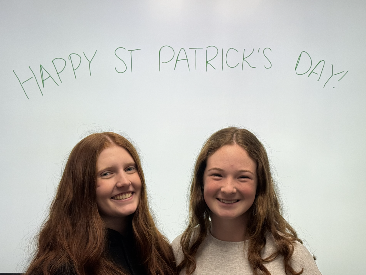 Design Editor Ella Hughes and Print Editor-in-Chief Dalia Sandberg wish you a Happy Saint Patrick's Day! Don't worry, they are wearing green clothing (socks).